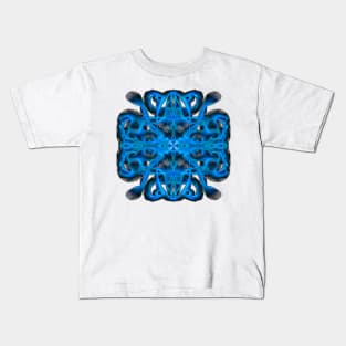 Flowering Blue Feathers Kids T-Shirt